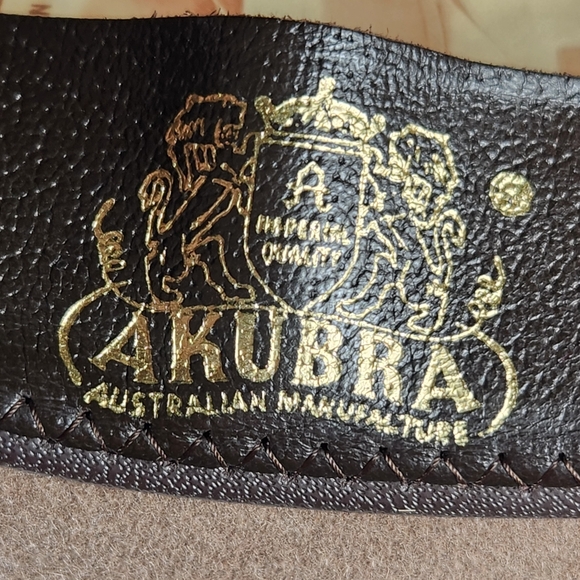 AKUBRA Drover Cowboy Hat Size 56 Brown Pure Rabbit Fur Felt Australian Western - Picture 10 of 13